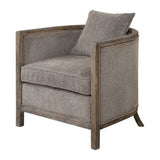 Modern European furniture - Brown Chenille Accent Tub Chair - www.oroa.com