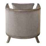 Modern European furniture - Brown Chenille Accent Tub Chair - www.oroa.com