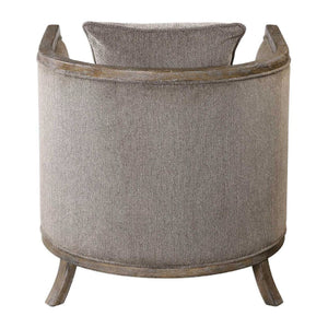   Brown Chenille Accent Tub Chair | Oroa.com