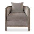 Modern European furniture - Brown Chenille Accent Tub Chair - www.oroa.com