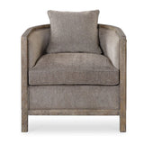 Modern European furniture - Brown Chenille Accent Tub Chair - www.oroa.com