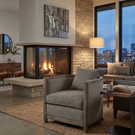   Brown Chenille Accent Tub Chair | Oroa.com