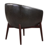 Modern European furniture - Black Leather-Look Accent Chair - www.oroa.com
