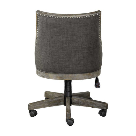 Modern European furniture - Gray Linen Desk Chair - www.oroa.com