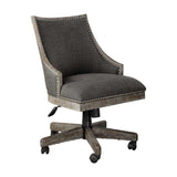 Modern European furniture - Gray Linen Desk Chair - www.oroa.com
