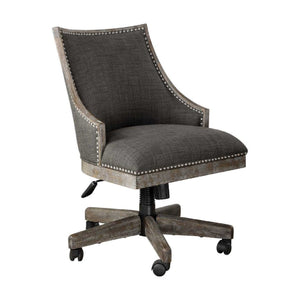   Gray Linen Desk Chair | Oroa.com
