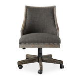 Modern European furniture - Gray Linen Desk Chair - www.oroa.com