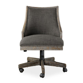 Gray Linen Desk Chair by Uttermost Aidrian