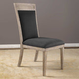 Modern European furniture - Rustic Gray Fabric Dining Chair - www.oroa.com