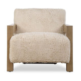 Modern European furniture - Cream Sheepskin Accent Chair - www.oroa.com