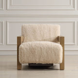 Modern European furniture - Cream Sheepskin Accent Chair - www.oroa.com