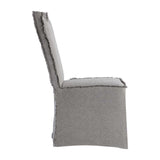 Gray Linen Fringed Dining Chairs (2) | Uttermost Narissa