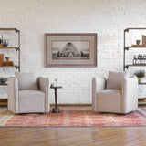 Flanged Edge Swivel Chair | Uttermost Corben