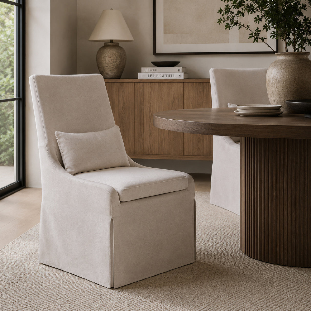   Slipcovered Accent Chair | Oroa.com