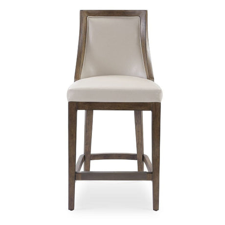 Modern European furniture - Beige Leather Counter Stool - www.oroa.com