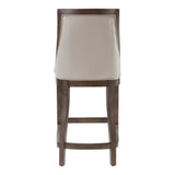 Modern European furniture - Beige Leather Counter Stool - www.oroa.com