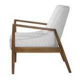 Modern European furniture - White Fabric Scandinavian Accent Chair - www.oroa.com
