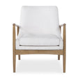 Modern European furniture - White Fabric Scandinavian Accent Chair - www.oroa.com
