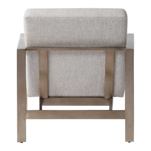   Beige Woven Fabric Accent Chair | Oroa.com