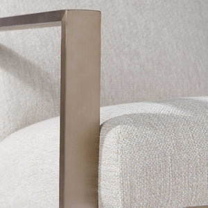   Beige Woven Fabric Accent Chair | Oroa.com