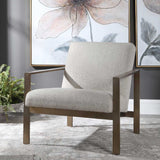 Beige Woven Fabric Accent Chair | Uttermost Wills