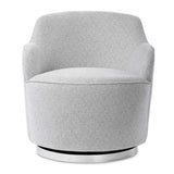 White Linen Blend Swivel Chair | Uttermost Hobart