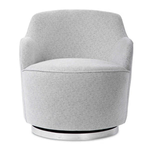   White Linen Blend Swivel Chair | Oroa.com