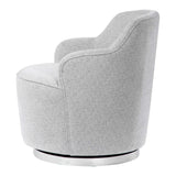 White Linen Blend Swivel Chair | Uttermost Hobart
