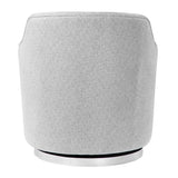 White Linen Blend Swivel Chair | Uttermost Hobart