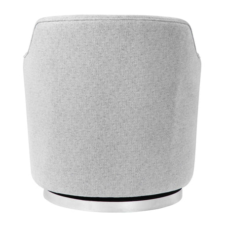 White Linen Blend Swivel Chair | Uttermost Hobart