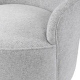 White Linen Blend Swivel Chair | Uttermost Hobart