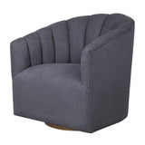 Gray Channel-Tufted Swivel Chair | Uttermost Cuthbert