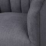 Gray Channel-Tufted Swivel Chair | Uttermost Cuthbert
