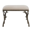 Modern European furniture - Silver Framed White Bench S - www.oroa.com