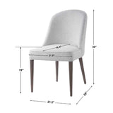 Modern European furniture - White Fabric Dining Chairs (2) - www.oroa.com