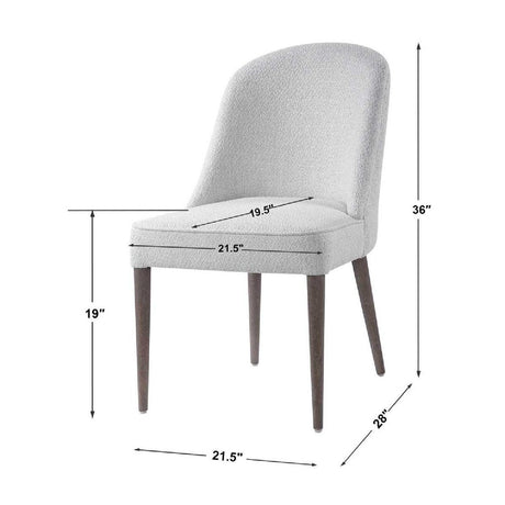 Modern European furniture - White Fabric Dining Chairs (2) - www.oroa.com