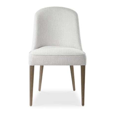 Modern European furniture - White Fabric Dining Chairs (2) - www.oroa.com