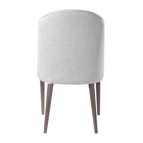 Modern European furniture - White Fabric Dining Chairs (2) - www.oroa.com