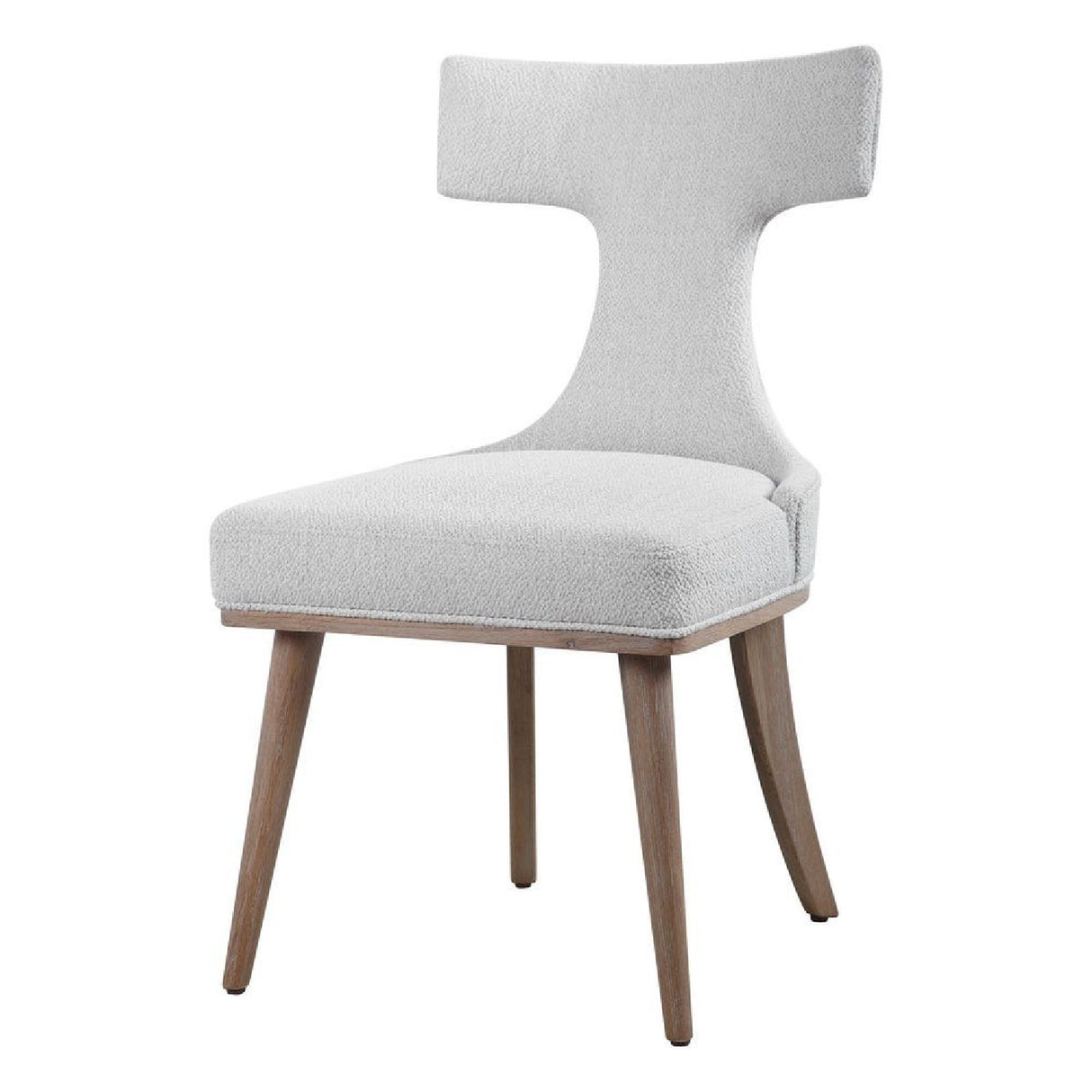   White Fabric Mid-Century Accent Chairs (2) | Oroa.com