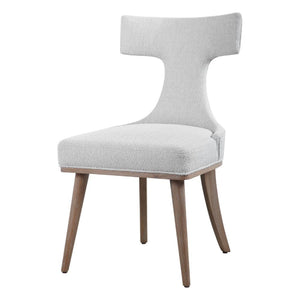   White Fabric Mid-Century Accent Chairs (2) | Oroa.com
