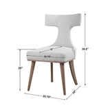 White Fabric Mid-Century Accent Chairs (2) | Uttermost Klismos