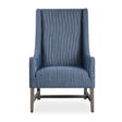 Modern European furniture - Blue Stripes High-Back Accent Chair - www.oroa.com
