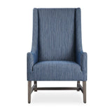 Modern European furniture - Blue Stripes High-Back Accent Chair - www.oroa.com