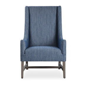 Blue Stripes High-Back Accent Chair by Uttermost Galiot