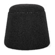 Modern European furniture - Black Shearling Ottoman - www.oroa.com