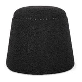 Modern European furniture - Black Shearling Ottoman - www.oroa.com