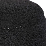 Modern European furniture - Black Shearling Ottoman - www.oroa.com