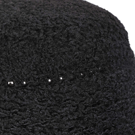 Modern European furniture - Black Shearling Ottoman - www.oroa.com
