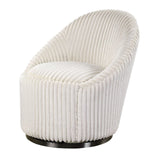 Fluted Chenille Swivel Chair | Uttermost  Crue