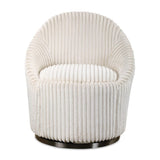 Fluted Chenille Swivel Chair | Uttermost  Crue